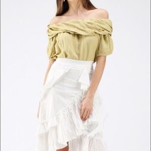 Asymmetrical ruffle skirt